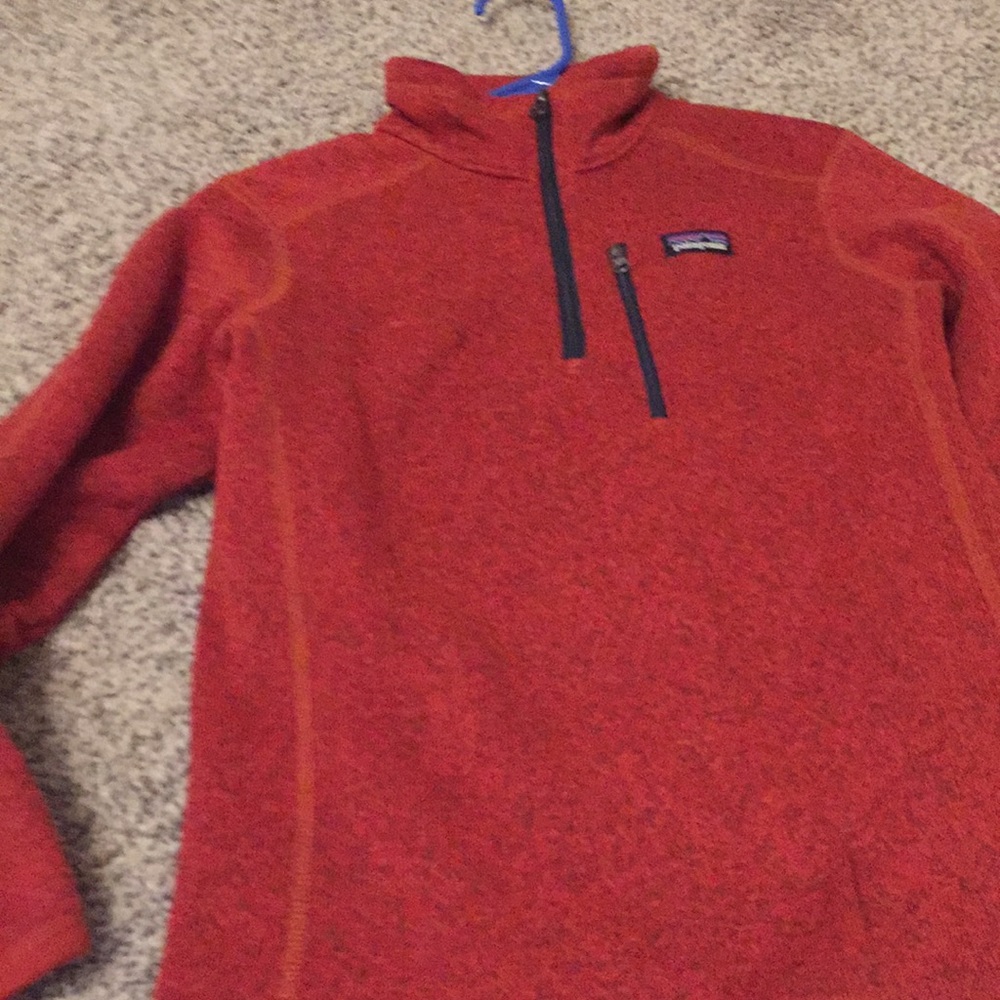 COPY - Red Patagonia 1/4 zip jacket